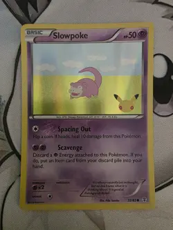 Pokemon TCG: Slowpoke 20th Anniversary Stamped Holo Promo 32/83 - Image 1