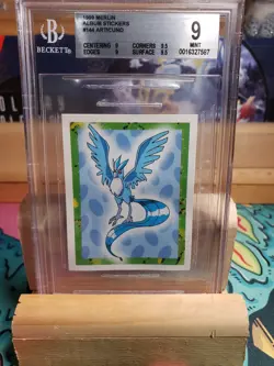 1999 Merlin Pokemon Album Stickers Articuno #144 Beckett 9 - Image 1