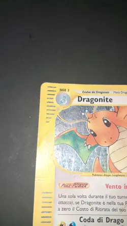 Carta Pokemon Dragonite Expedition 9/165, Holo, ITALIANO , condizioni Poor - Image 4