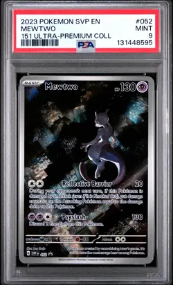 Mewtwo 052/165 151 Ultra-premium Collection Pokemon PSA 9 - Image 1