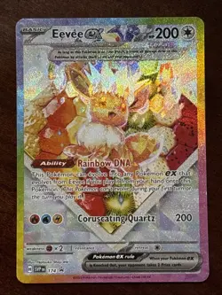 Pokemon Prismatic Evolutions Promo Eevee 174 Full Art Holo Black Star - Image 1
