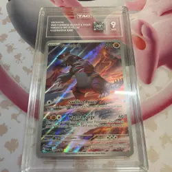 2023 Pokemon Paradox Rift GROUDON #199/182 Illustration Rare English TAG 9 Mint - Image 1
