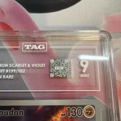2023 Pokemon Paradox Rift GROUDON #199/182 Illustration Rare English TAG 9 Mint - Image 2