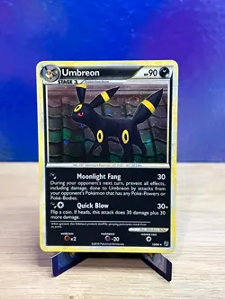 HGSS Undaunted Umbreon 10/90 Holo (Swirl) Rare Pokemon LP - Image 1