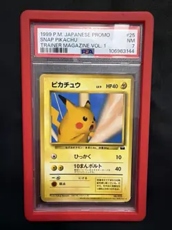 POKEMON 1999 JAPANESE SNAP PIKACHU TRAINER MAGAZINE VOL. 1 PSA 7 POP 150 - Image 1
