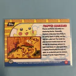 Pokemon Trapped Charizard 51 Non Holo 1999 Blue Topps Pikachu’s Vacation - Image 2