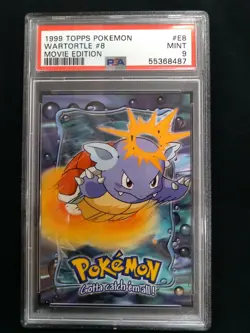 Graded PSA 9 1999 Topps Pokemon WARTORTLE #8 #E8 Movie Edition MINT - Image 1