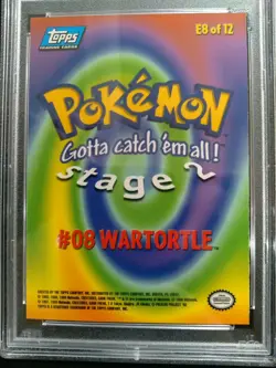 Graded PSA 9 1999 Topps Pokemon WARTORTLE #8 #E8 Movie Edition MINT - Image 4