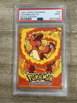 Graded PSA 9 1999 Topps Pokemon - Charmeleon #5 - Movie Edition - Image 1