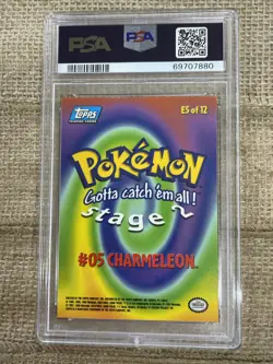 Graded PSA 9 1999 Topps Pokemon - Charmeleon #5 - Movie Edition - Image 2