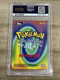 Graded PSA 9 1999 Topps Pokemon - Blastoise #9 - Movie Edition - Image 2