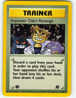 Imposter Oak's Revenge - 1st Edition - 76/82 Team Rocket - WOTC Pokemon TCG 2000 - Image 1