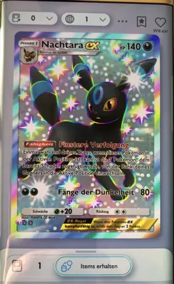 Pokemon TCG Pocket - Shiny Nachtara EX - Shiny Umbreon EX [Ger] - Image 1