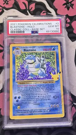 PSA 10 BLASTOISE HOLO BASE SET POKEMON CELEBRATIONS CLASSIC COLLECTION #2 - Image 1