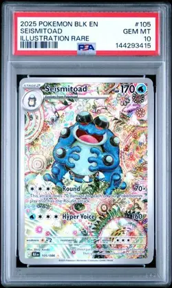 2025 POKEMON BLK EN-BLACK BOLT #105 SEISMITOAD ILLUSTRATION RARE - Image 1