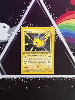 Pokemon Pikachu Neo Genesis 1st Edition 70/111 NM+ With Extras - Image 1