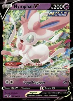 Carte Pokemon NYMPHALI SWSH202 PROMO Ultra Rare V Epee et Bouclier FR - Image 1