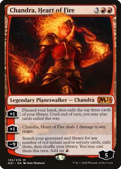 CR NM/M MTG Magic Core Set 2021 135/274 Chandra, Heart of Fire - Image 1