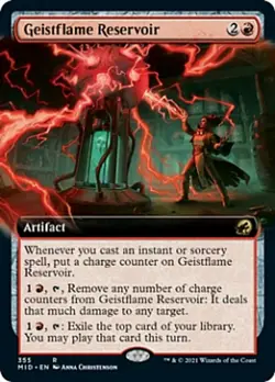 MTG Geistflame Reservoir Extended Art x1 NM Innistrad: Midnight Hunt - Image 1