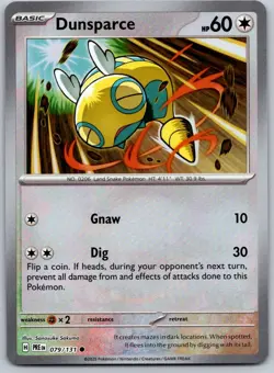 Dunsparce (Master Ball) - 079/131 - Pokemon Prismatic Evolutions NM - Image 1