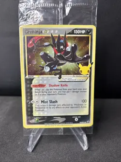 Pokemon TCG Greninja Gold Star SWSH144 Celebrations Black Star SEALED PROMO - Image 1