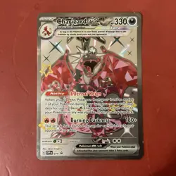 Pokemon TCG - Paldean Fates - Charizard Ex (SVP 074) - HEAVILY PLAYED - Image 1