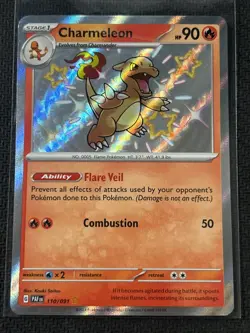 Charmeleon Holo Rare Pokemon TCG Paldean Fates 110/091 Near Mint Condition - Image 1