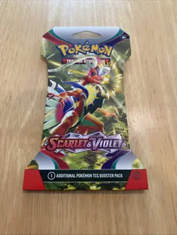 Pokemon Scarlet and Violet Booster Pack Sleeved Sealed Base Set SV Koraidon (A) - Image 1