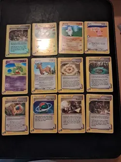 lotto 12 carte pokemon vintage Eng Set Skyridge Holo Reverse E Rare - Image 1
