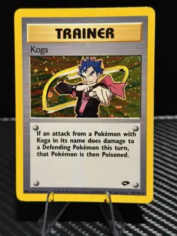 Pokemon TCG Koga Gym Challenge Trainer Holo - NM - Image 1