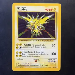 Pokemon Vintage Holo Zapdos Base Set 16/102 WotC 1999 - Image 1