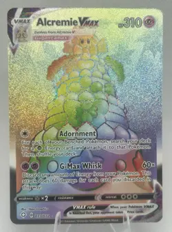 Pokemon Alcremie VMAX Rainbow Rare Secret 073/072 Shining Fates SHF NM - Image 1