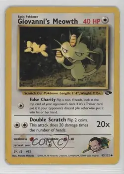 Giovanni's Meowth Pokemon Gym Challenge #43 2000 - Image 1