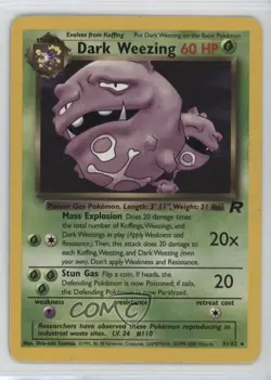 Dark Weezing Pokemon Team Rocket #31 2000 - Image 1