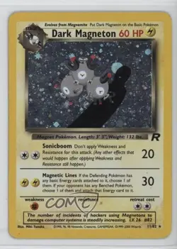 Dark Magneton Holo Pokemon Team Rocket #11 2000 - Image 1