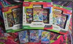 3x Pokemon First Partner Illustration Collection Box + Popplio,Litten, & Rowlet - Image 1