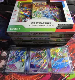 3x Pokemon First Partner Illustration Collection Box + Popplio,Litten, & Rowlet - Image 2