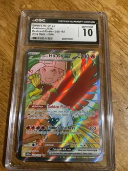 Pokemon destined Rivals Ethan’s Ho Oh Ultra Rare Holo CGC 10 Psa 10 U - Image 1