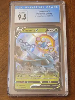 2021 Pokemon TCG - Shining Fates - Dhelmise V - 009/072 - CGC 9.5 GEM MINT - Image 1