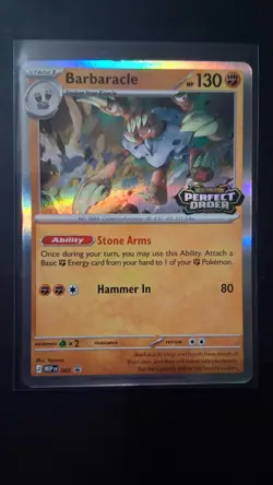 Barbaracle Pokemon Perfect Order Stamped Prerelease Promo MEP 065 - Image 1