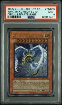 Yugioh Winged Kuriboh LV10 CRV-EN005 1st Edition Ultimate Rare PSA 9 - Image 1