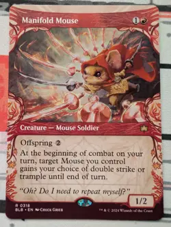 Manifold Mouse (Showcase) Bloomburrow Regular - NM #318 MTG BLB - Image 1