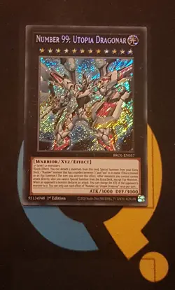 BROL-EN057 Number 99: Utopia Dragonar Secret Rare 1st Edition YuGiOh - Image 1