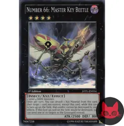 Yugioh Number 66: Master Key Beetle JOTL-EN054 Super Rare 1st Edition NM - Image 1