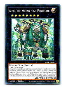 Alsei, the Sylvan High Protector - MAZE-EN052 Super Rare - 1st Edition Yugioh - Image 1