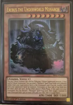 YuGiOh Erebus the Underworld Monarch Ultra Rare 1st Edition SR01-EN001 - Image 1