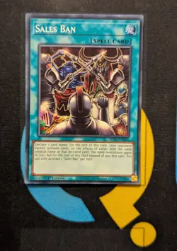 MP23-EN035 Sales Ban Super Rare 1st Edition YuGiOh Card - Image 1