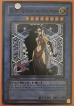 YuGiOh Ruin, Queen of Oblivion Super Rare 1st Edition SOI-EN034 - Image 1