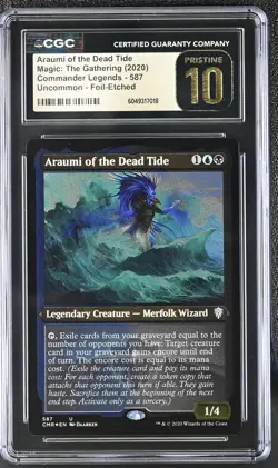 ARAUMI OF THE DEAD TIDE Commander Legends Etched Foil U CGC Pristine 10 MTG EDH - Image 1