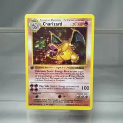 Pokemon TCG Charizard 1st Edition Unlimited Holo Rare HP - Nintendo 1996 Card - Image 4